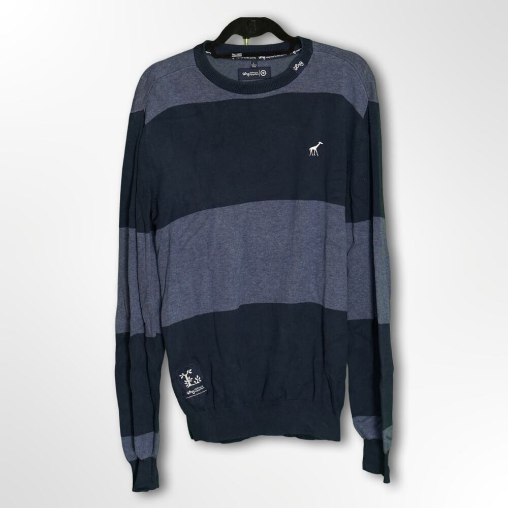 LRG Core Collection Men's Blue Crewneck Sweater - Size Large